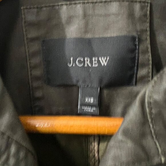 J.Crew Oilcloth Waxed Cotton Preppy Cabin Chic Utility Field Jacket XXS - Picture 6 of 7